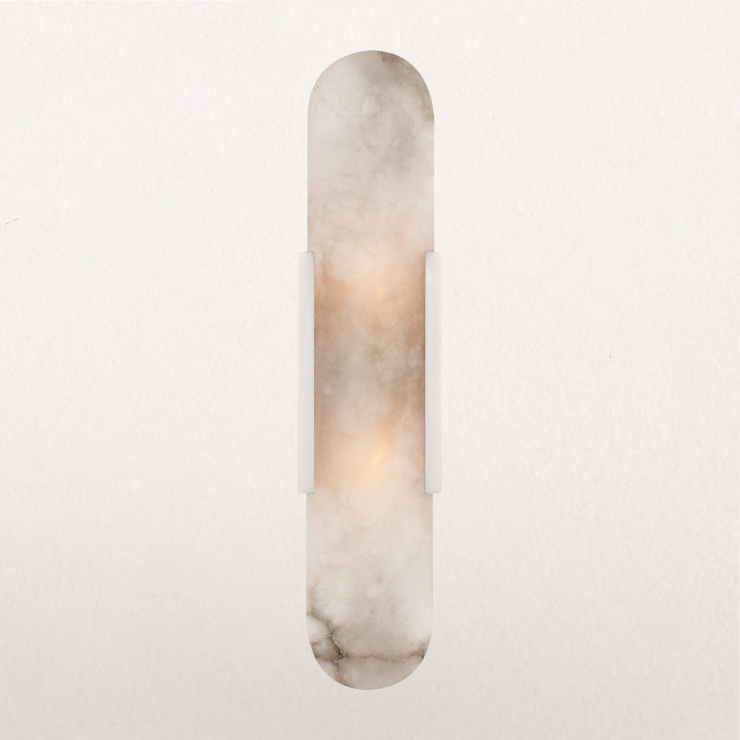 Alabaster Pieces of Alabaster Elegance Backplate Sconce