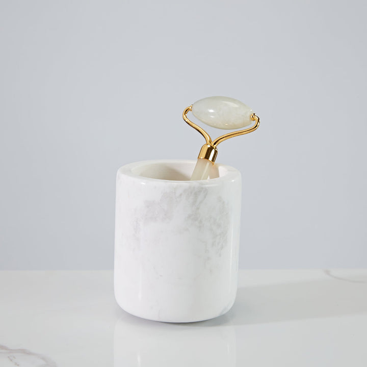 NeatEssence Marble Bath Accessories with Unique Design and Honed Smooth Finish for Elegant Bathroom Decor