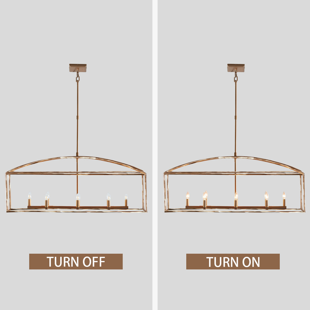 ForgeCurve Dining Chandelier - Modern Hand-Forged Chandelier with Organic Curves Suitable for Dining Room And Living Room