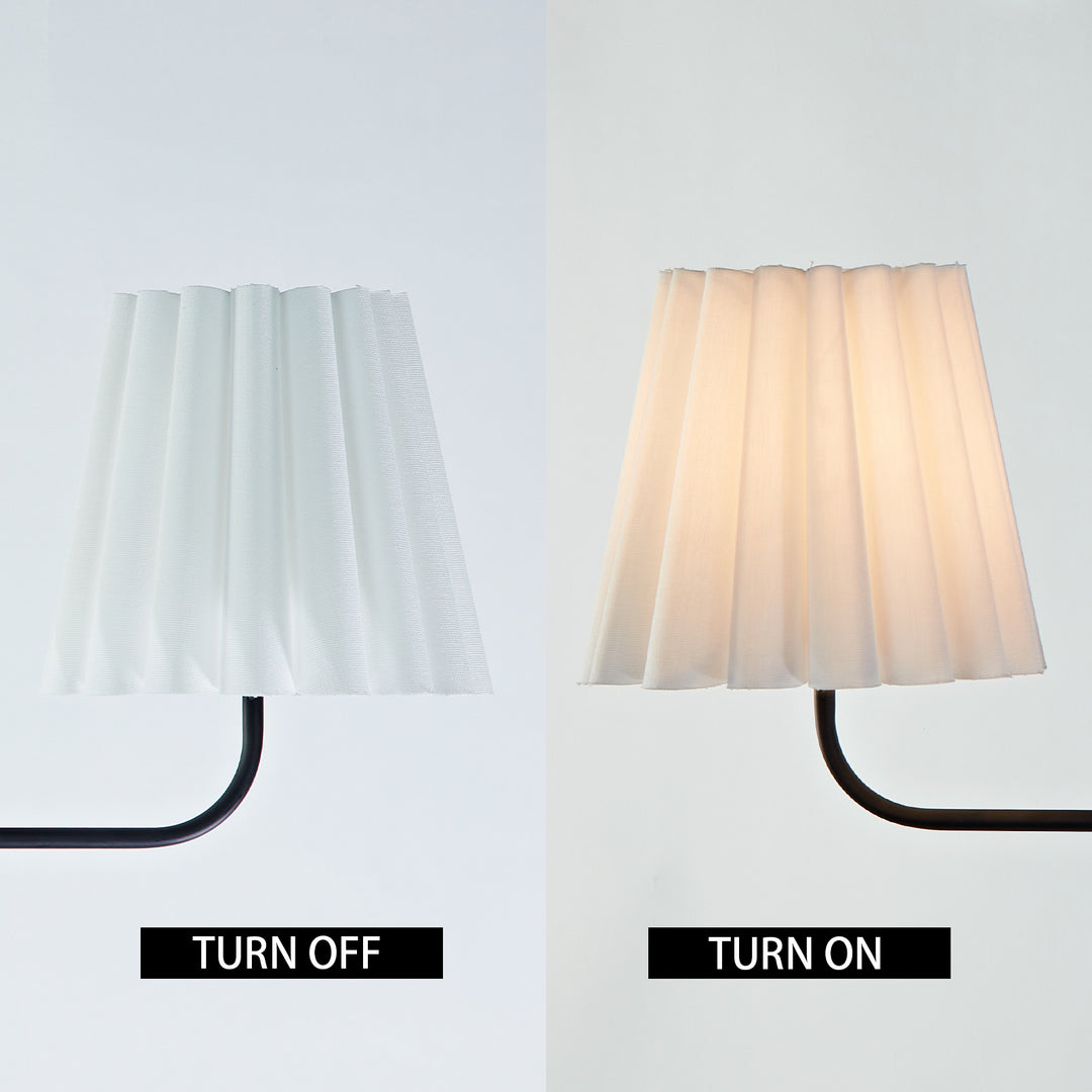 Kitchen Island Lighting with Pleated Linen Shade, 2 Lights Linear Chandelier with Adjustable Height (18-46"), Modern Ceiling Hanging Pendant Light for Dining Room, Living Room, Bedroom