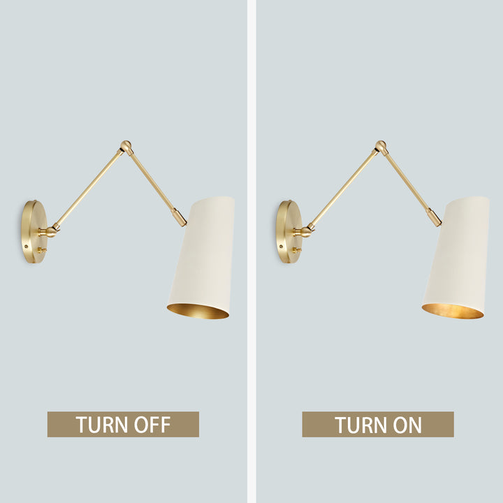 Elegant Articulating Mid-Century Modern Metal Sconce - Stylish and Functional Wall Lights for Living Room