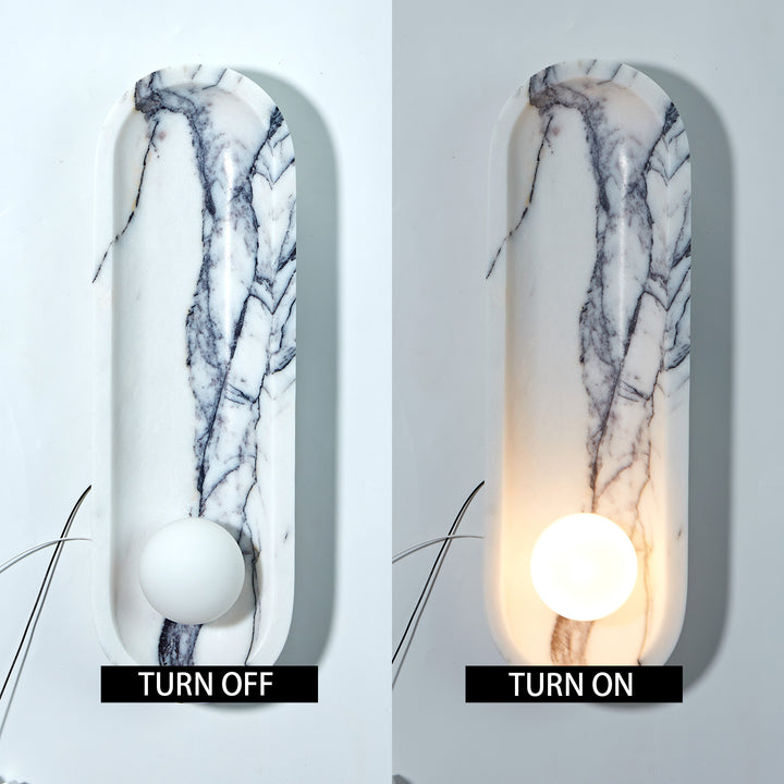 Roxane White Marble Wall Sconce - Elegant Roxane sconce Design with Stunning Finishes - Perfect for Bathroom Sconce and Kitchen Sconce