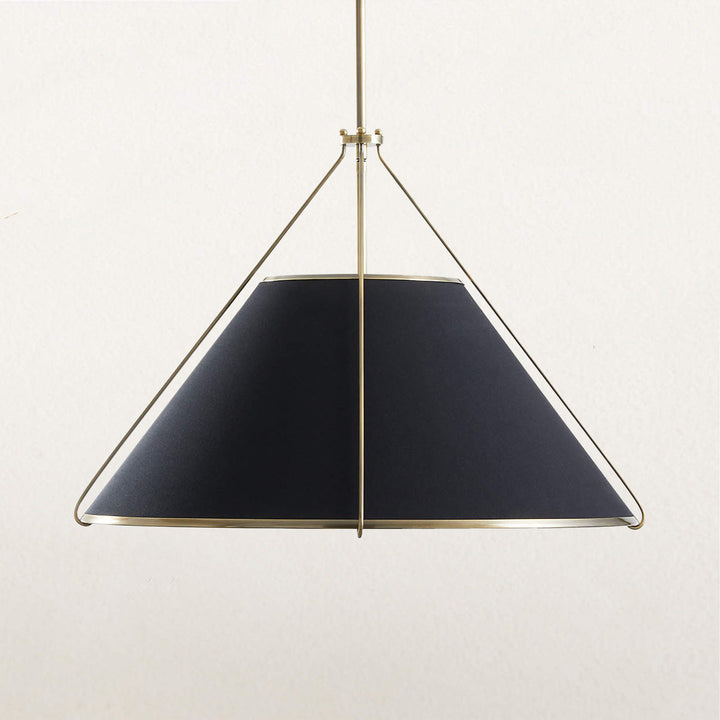 Linen Glow Brass Pendant Light - Modern Design with Burnished Brass Finish and Natural Linen Shade for Soft Lighting - Perfect for Living Room, Kitchen