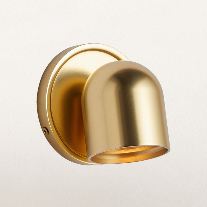 Minimalist Design Metal Dome LED Indoor Sconce - Modern Swedish Design with Brass Construction