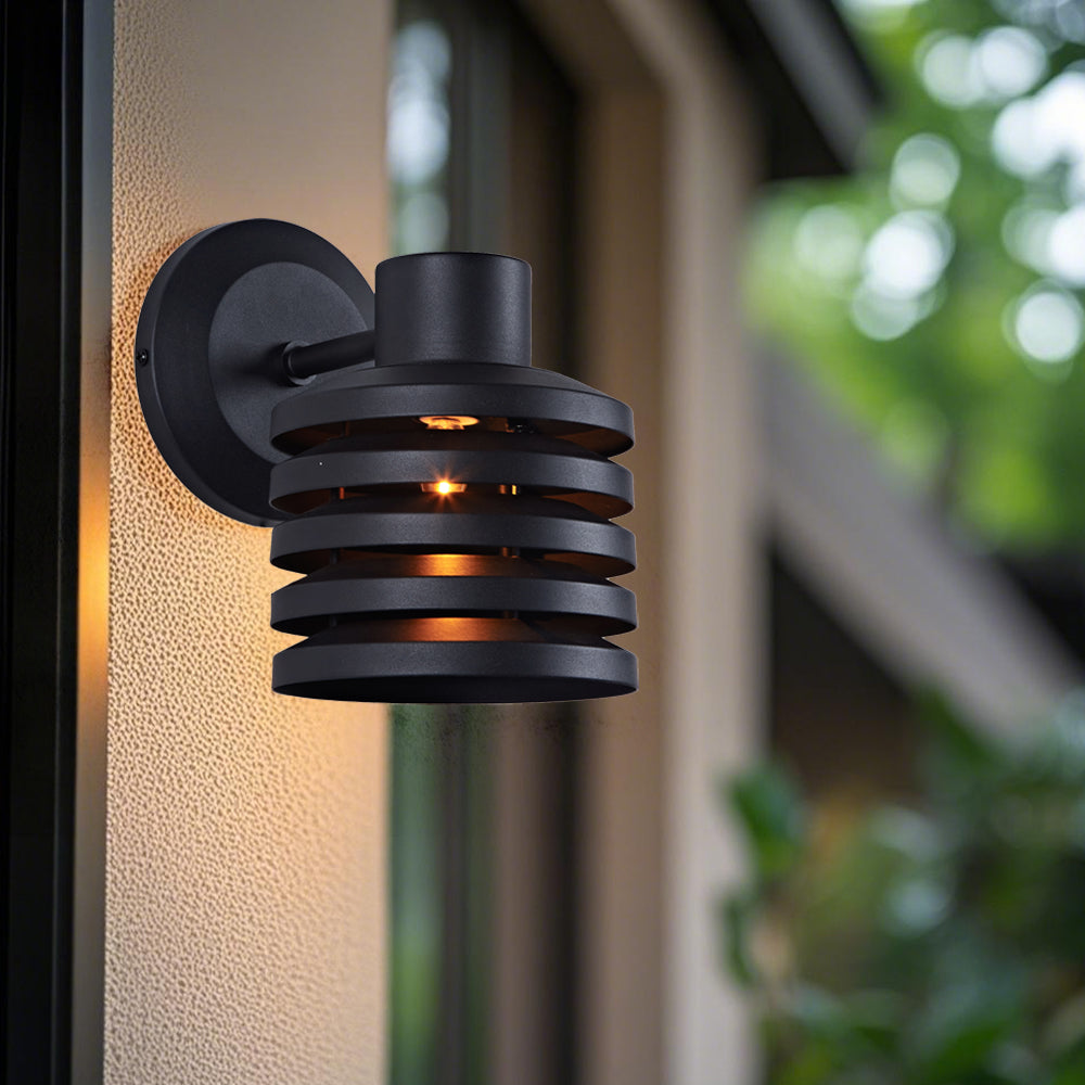Illuminate Brass Louver Sconce - Adjustable Dimmable Wall Light Fixture-Perfect for the Living Room and Outdoors