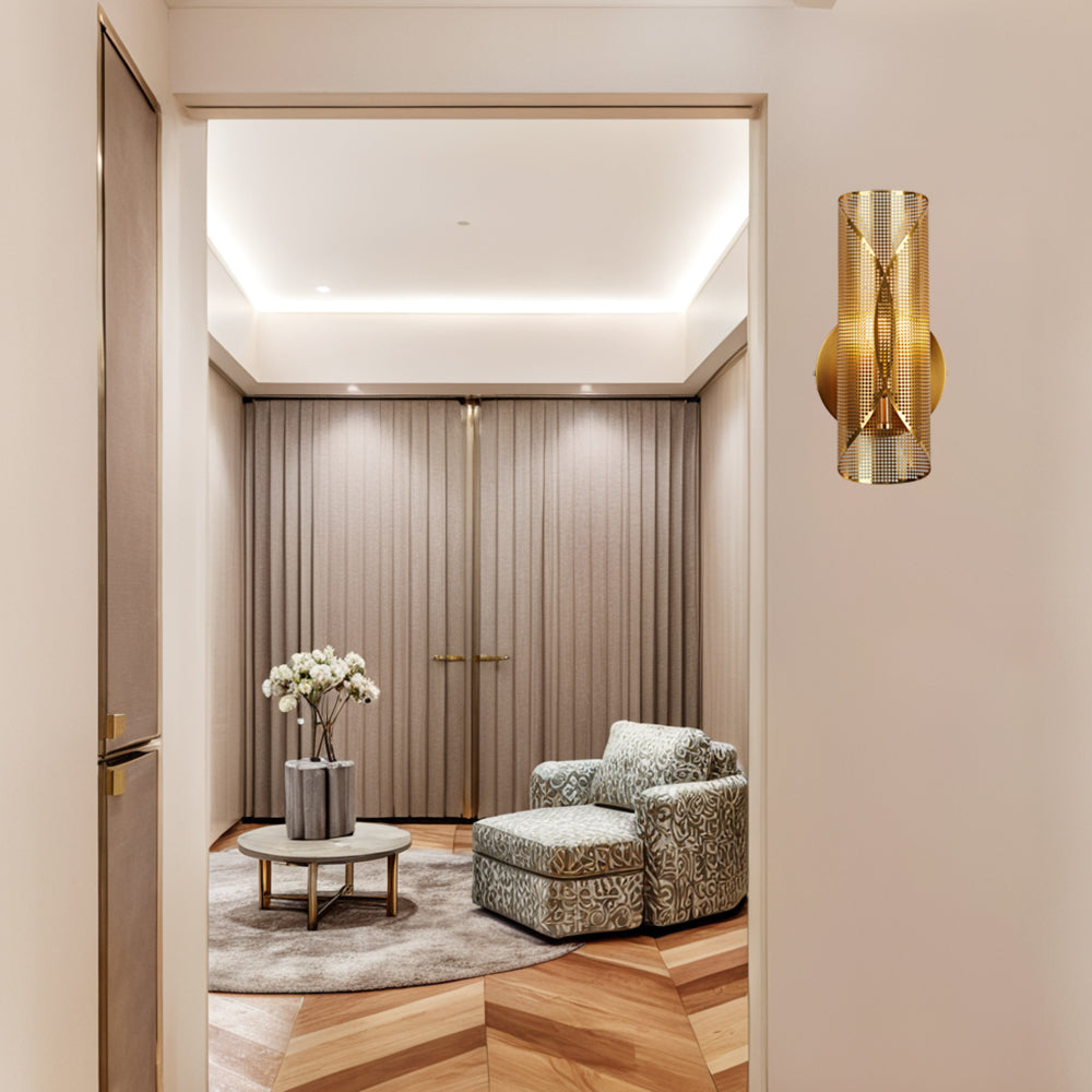 Curl Perforated Sconce 1-Light - Perfect for Kitchen and Bedroom Wall Sconces