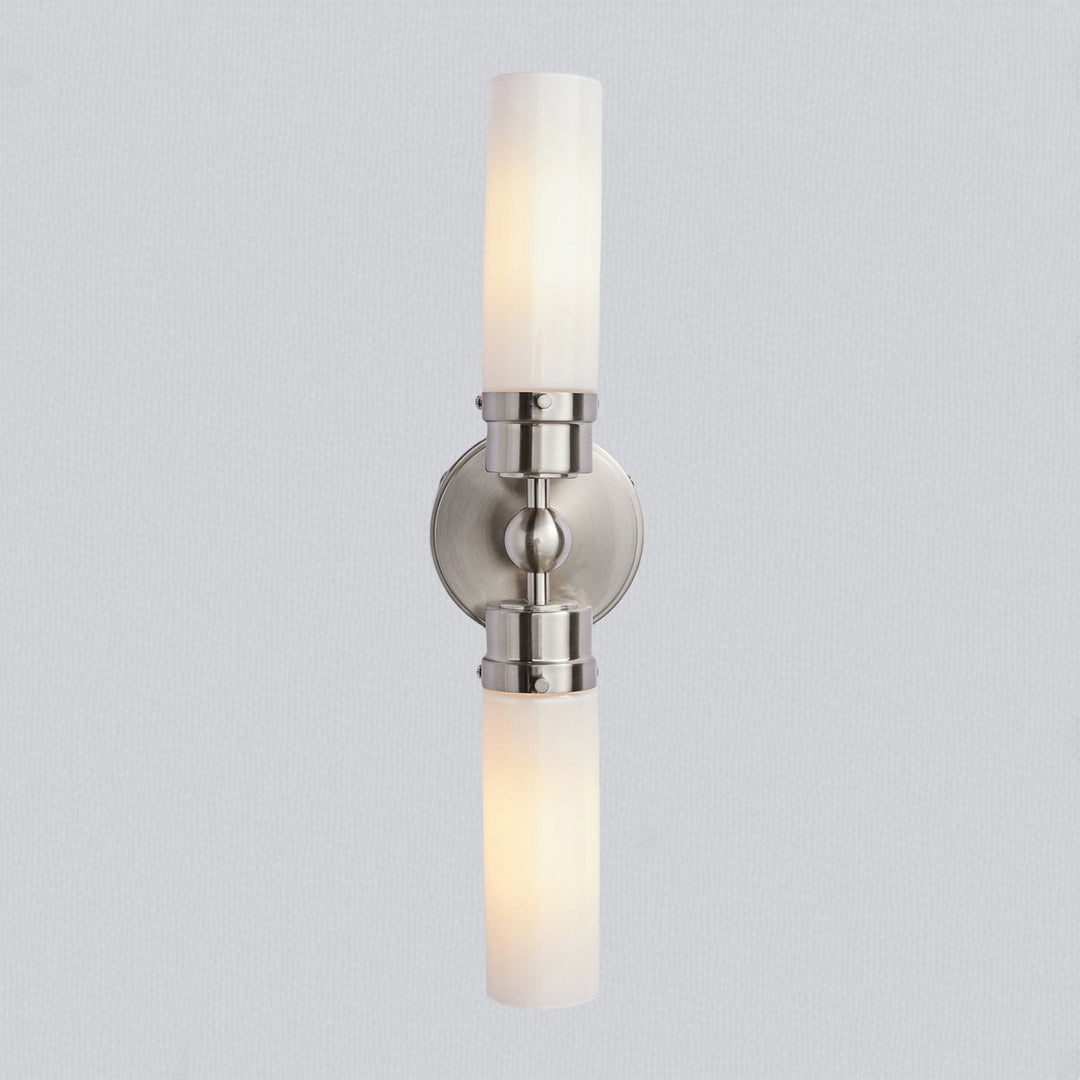 Spherical Steel Sconce - Modern Silhouette with Steel Construction and Spherical Detail - Stylish Bathroom Wall Lights and Contemporary Bathroom Sconces Modern