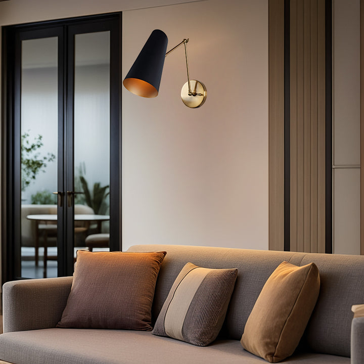 Elegant Articulating Mid-Century Modern Metal Sconce - Stylish and Functional Wall Lights for Living Room