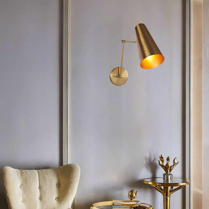 Elegant Articulating Mid-Century Modern Metal Sconce - Stylish and Functional Wall Lights for Living Room