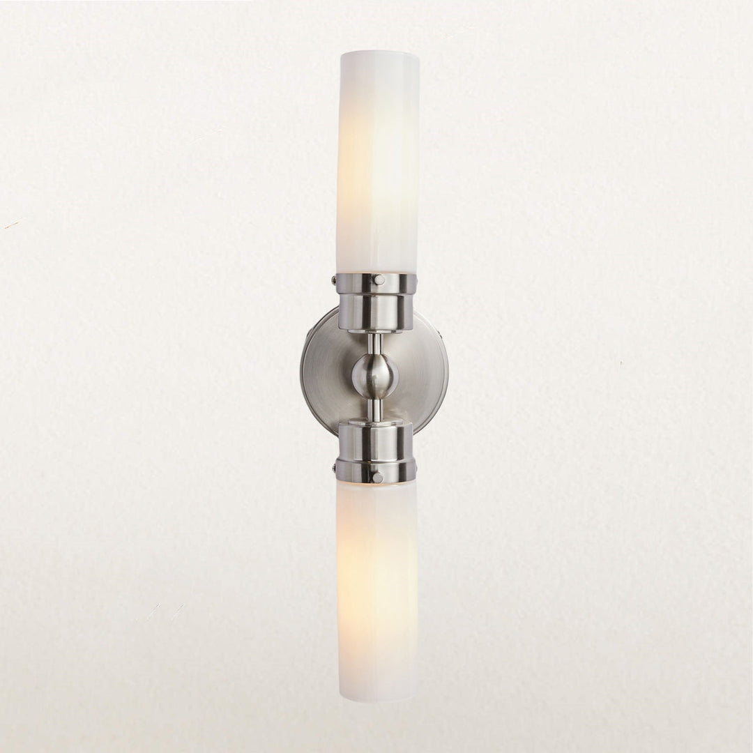 Spherical Steel Sconce - Modern Silhouette with Steel Construction and Spherical Detail - Stylish Bathroom Wall Lights and Contemporary Bathroom Sconces Modern