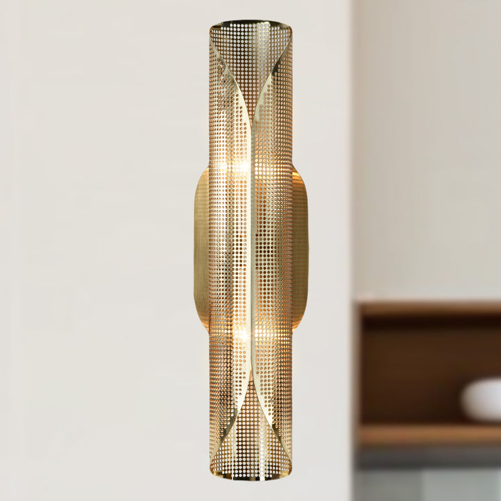 Curl Perforated Sconce 2-Light - Modern Light Fixture for kitchen, Bedroom Wall Sconces