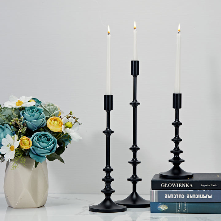 Modern Aluminum Taper Candle Holder with Powdercoated Finish - Elegant Candle Stand for Home Decor, Perfect for Living Room and Dining Room