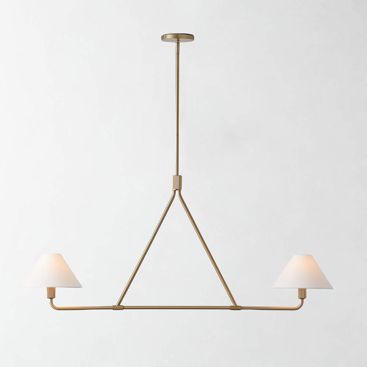 Minimalist Elegance Architectural 2-Light Tapered Pendant: Angular and Minimalist Design for Dining, Bedroom, and Living Room Illumination