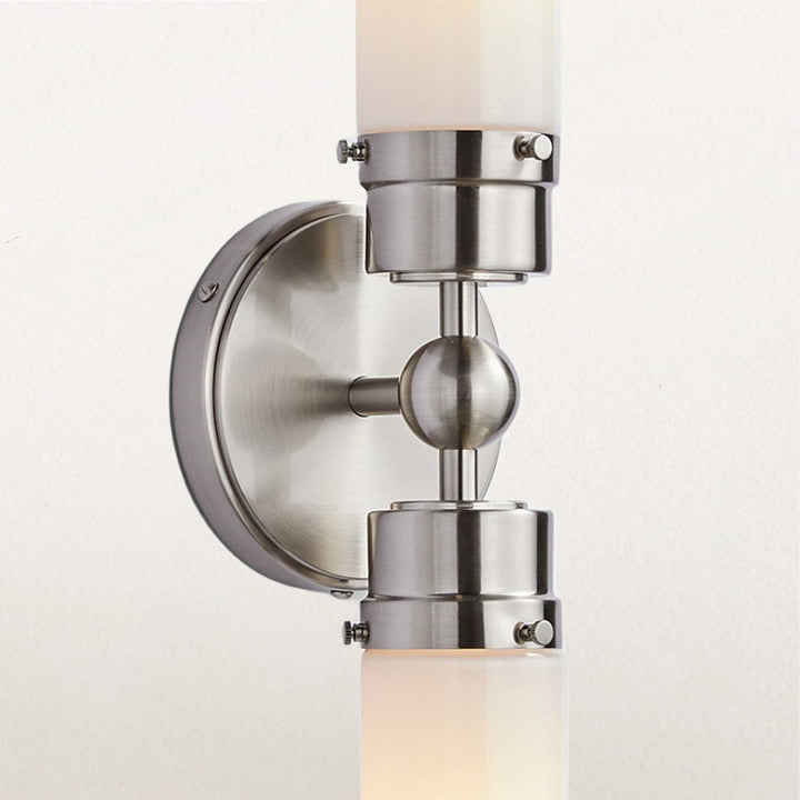 Spherical Steel Sconce - Modern Silhouette with Steel Construction and Spherical Detail - Stylish Bathroom Wall Lights and Contemporary Bathroom Sconces Modern