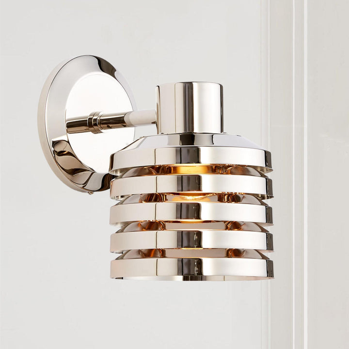 Illuminate Brass Louver Sconce - Adjustable Dimmable Wall Light Fixture-Perfect for the Living Room and Outdoors