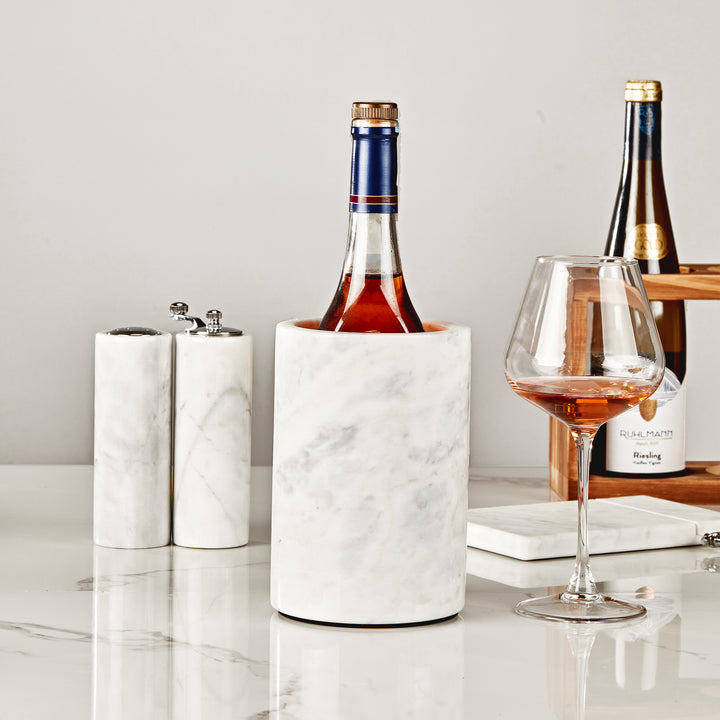 legant White Marble Wine Cooler for Kitchen - Multi-functional Design for Dining Room and Perfect Marble Wine Chiller