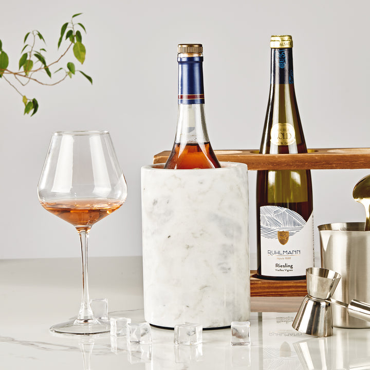 legant White Marble Wine Cooler for Kitchen - Multi-functional Design for Dining Room and Perfect Marble Wine Chiller