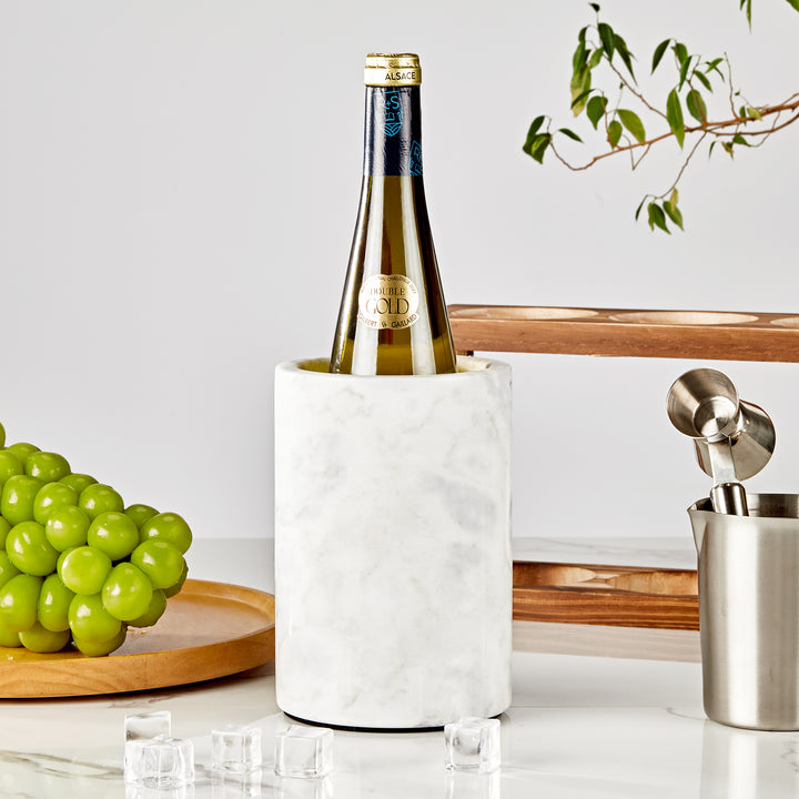 legant White Marble Wine Cooler for Kitchen - Multi-functional Design for Dining Room and Perfect Marble Wine Chiller