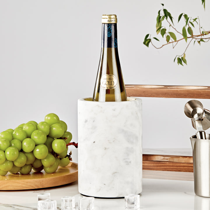 legant White Marble Wine Cooler for Kitchen - Multi-functional Design for Dining Room and Perfect Marble Wine Chiller