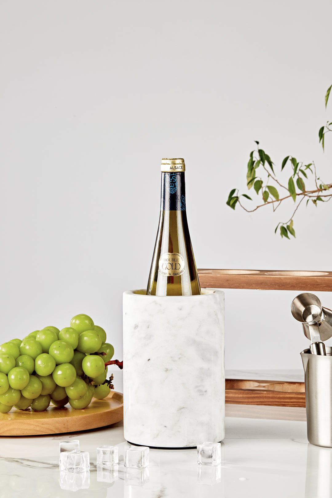 legant White Marble Wine Cooler for Kitchen - Multi-functional Design for Dining Room and Perfect Marble Wine Chiller