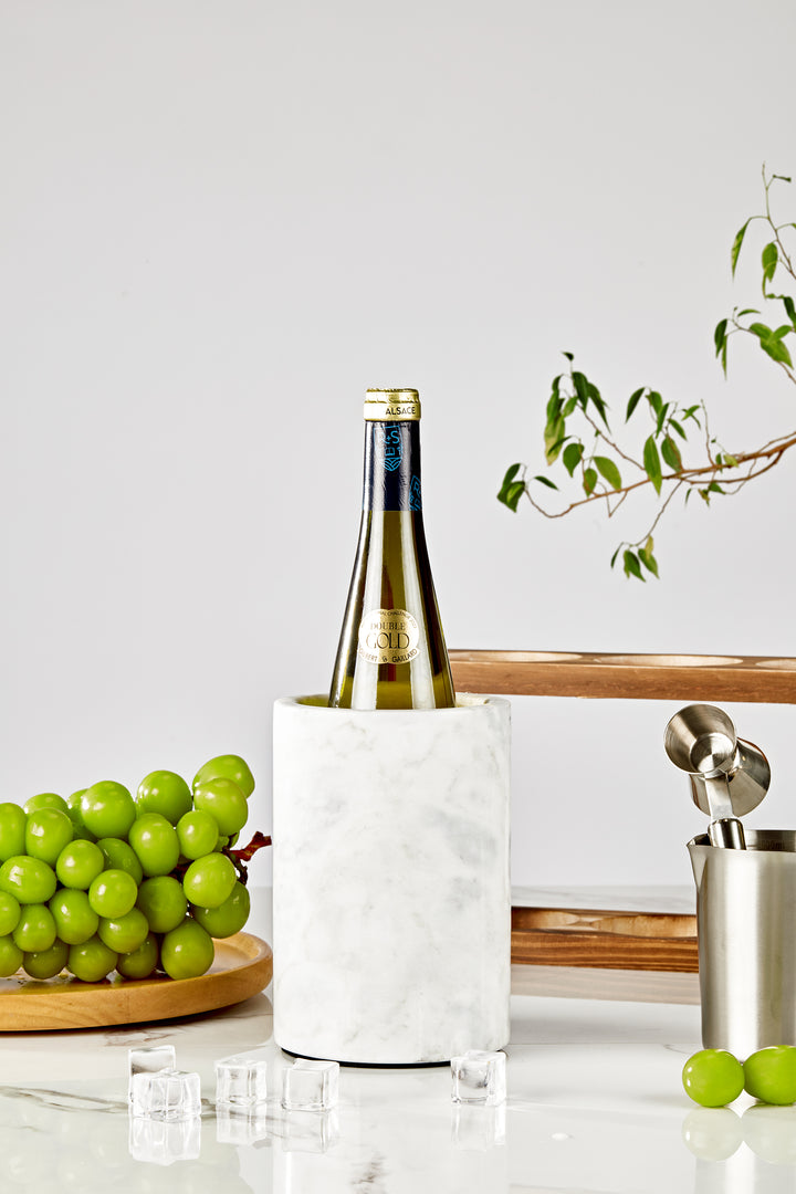 legant White Marble Wine Cooler for Kitchen - Multi-functional Design for Dining Room and Perfect Marble Wine Chiller