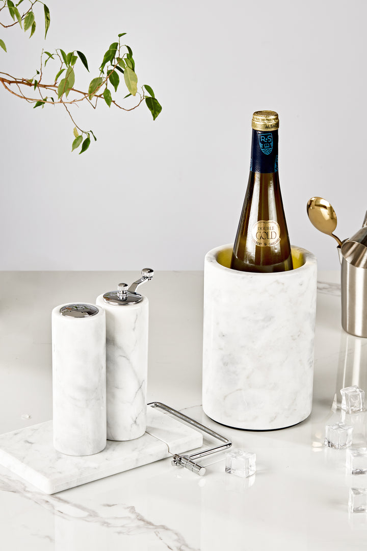 legant White Marble Wine Cooler for Kitchen - Multi-functional Design for Dining Room and Perfect Marble Wine Chiller