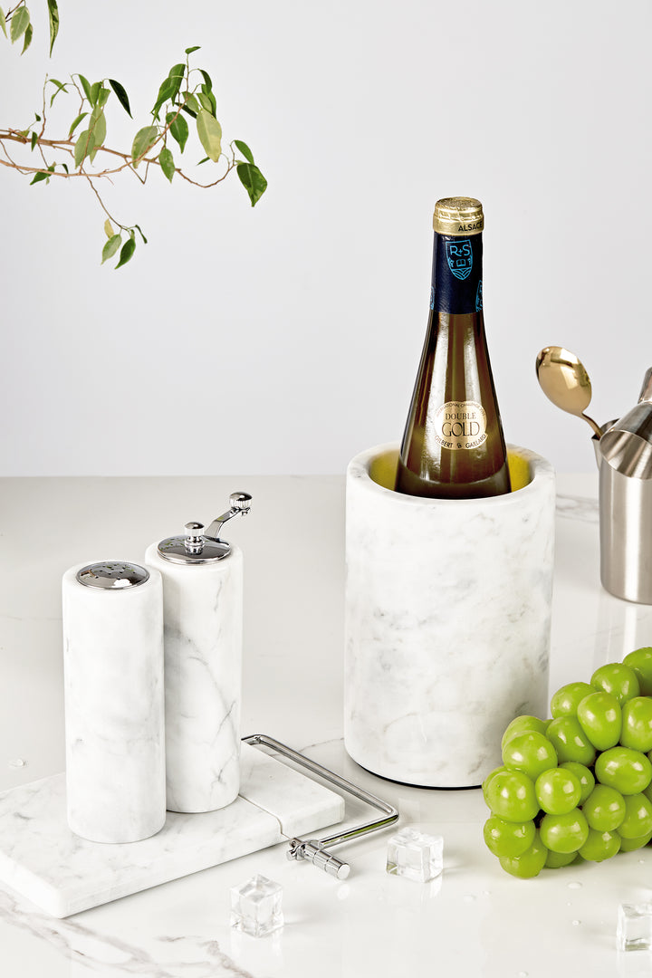 legant White Marble Wine Cooler for Kitchen - Multi-functional Design for Dining Room and Perfect Marble Wine Chiller