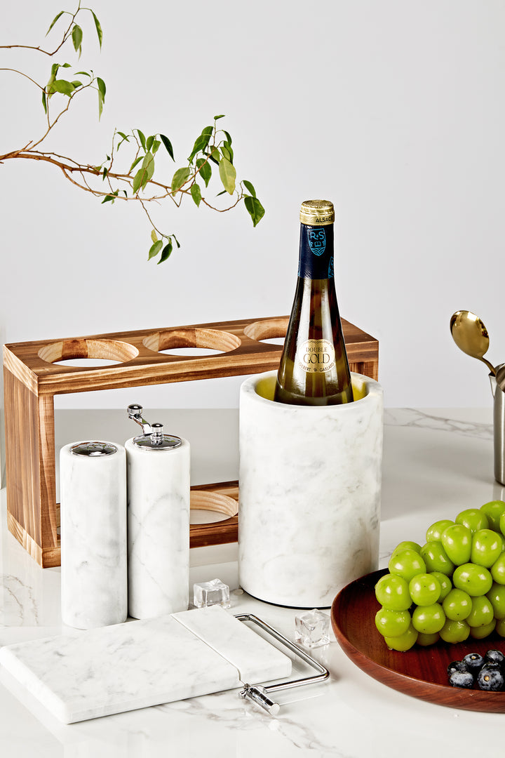 legant White Marble Wine Cooler for Kitchen - Multi-functional Design for Dining Room and Perfect Marble Wine Chiller