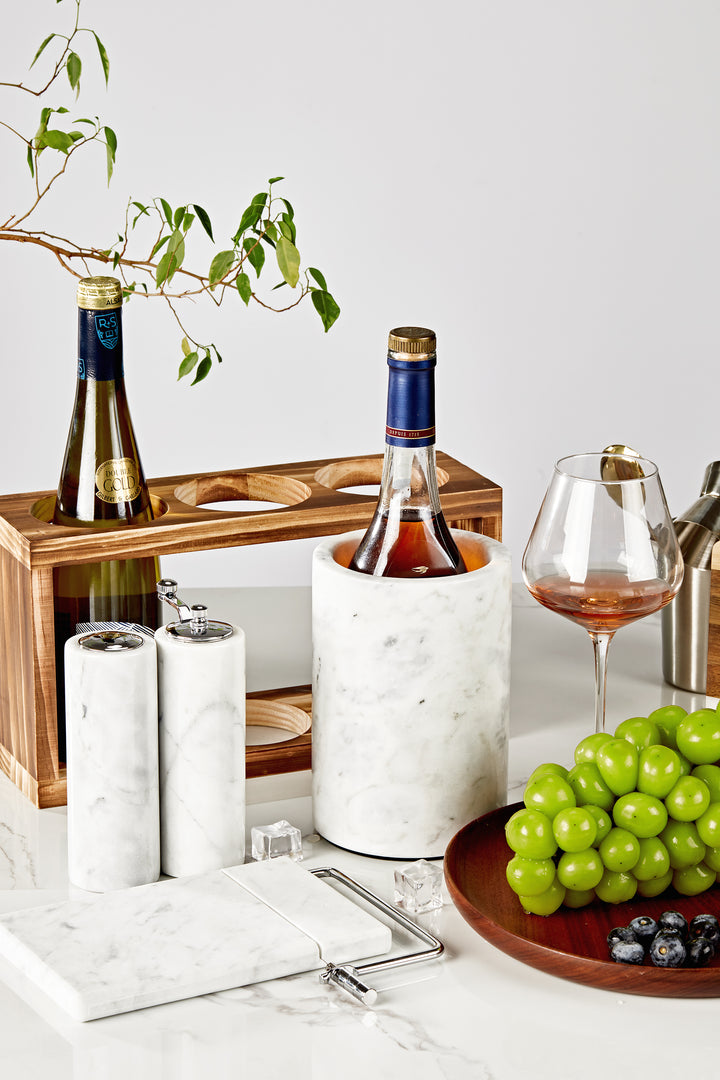 legant White Marble Wine Cooler for Kitchen - Multi-functional Design for Dining Room and Perfect Marble Wine Chiller