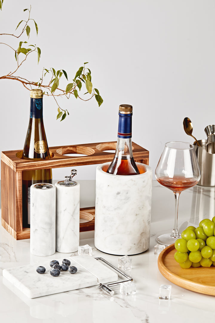 legant White Marble Wine Cooler for Kitchen - Multi-functional Design for Dining Room and Perfect Marble Wine Chiller