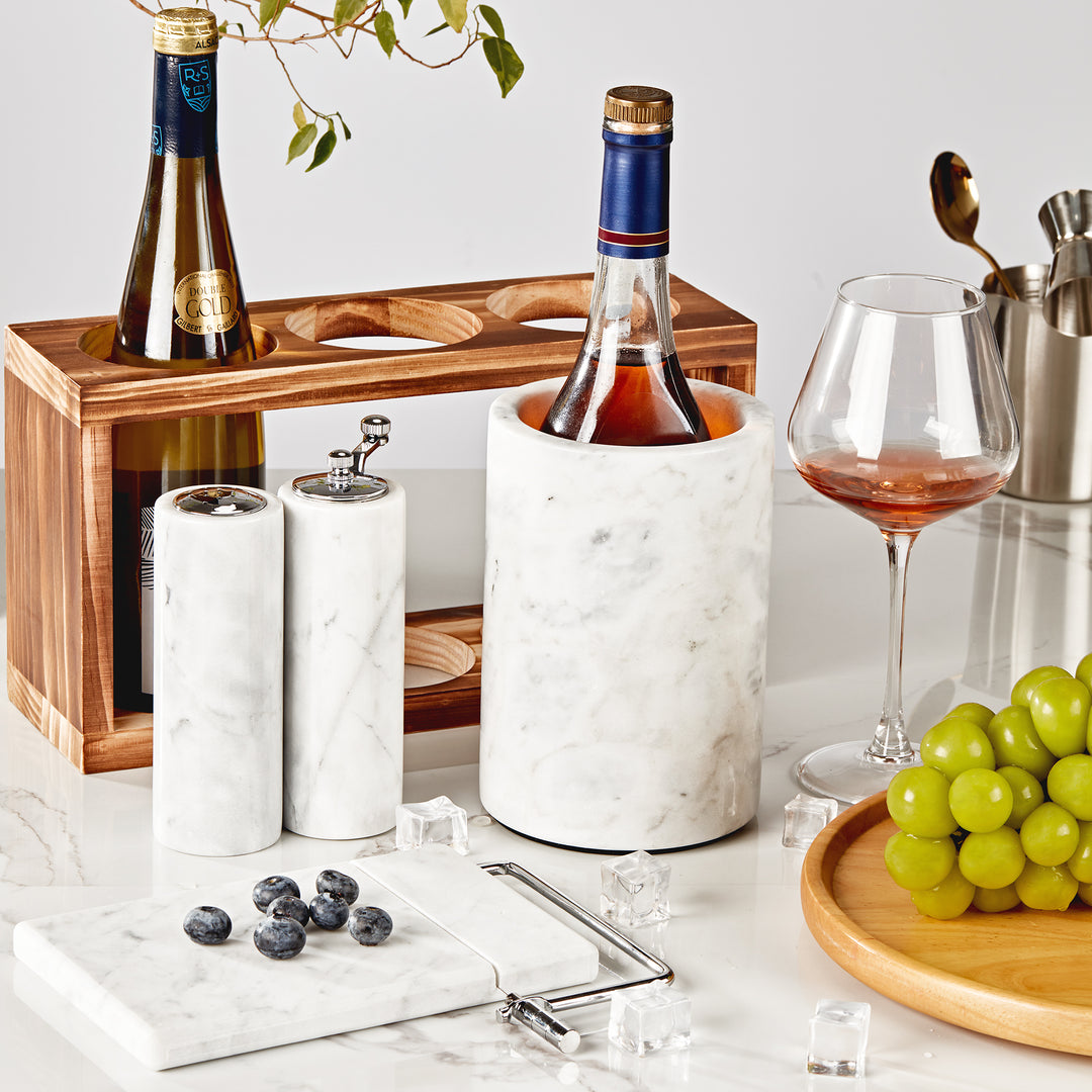 legant White Marble Wine Cooler for Kitchen - Multi-functional Design for Dining Room and Perfect Marble Wine Chiller