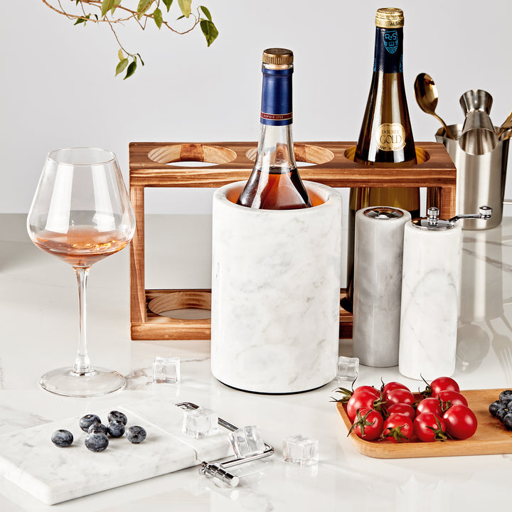 legant White Marble Wine Cooler for Kitchen - Multi-functional Design for Dining Room and Perfect Marble Wine Chiller