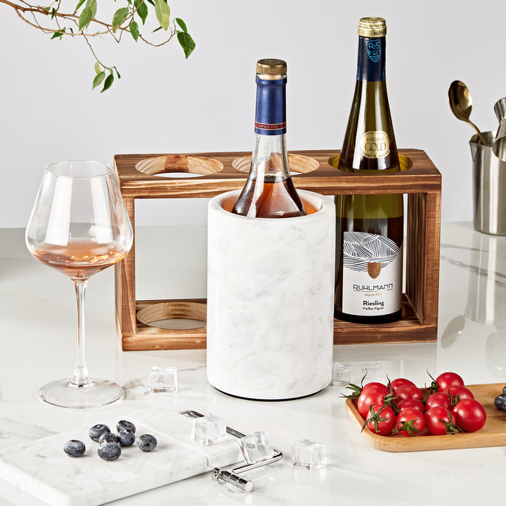 legant White Marble Wine Cooler for Kitchen - Multi-functional Design for Dining Room and Perfect Marble Wine Chiller