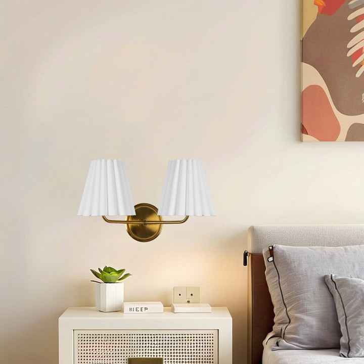 Modern Brass Double Sconce for Transitional Decor - Hardwired Lighting for Bedrooms, Living Rooms, and Hallways