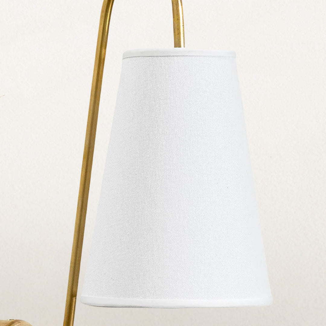 Elegant Design Minimalist Sconce with Linen Shade - Damp Rated in Brass or Plated Steel, Ideal for Bedroom and Modern Living Room Fixtures