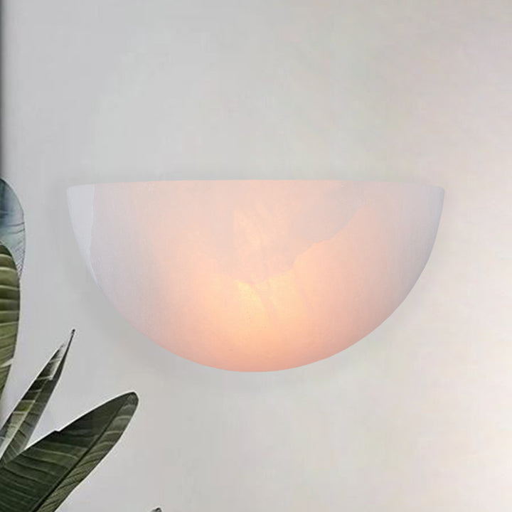 Alabaster Natural Stone Wall Light Sconce - Elegant Natural Stone Lighting for Home Decor - Perfect for Living Room, Kitchen, and Bedroom Wall Lights