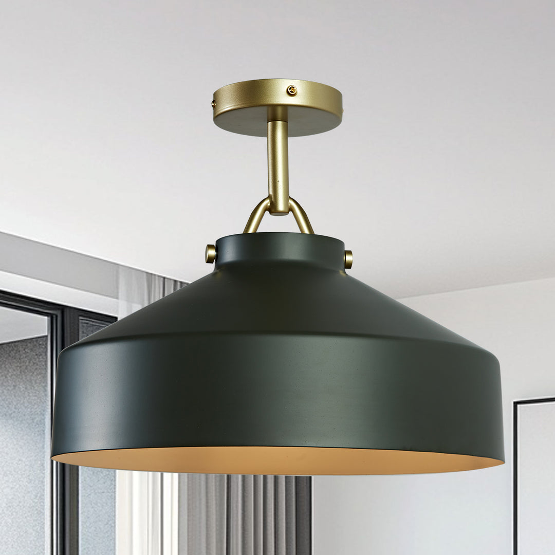 Flexillum Living Room Flush Mount 16" - Sleek Design with Angular Details, Versatile Placement, and Dimmer Switch Compatible - Perfect for Living Room, Ceiling Lamps for Living Room, and Lounge Lights Ceiling