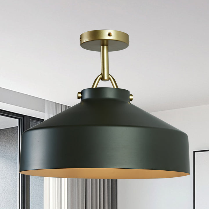 Flexillum Living Room Flush Mount 16" - Sleek Design with Angular Details, Versatile Placement, and Dimmer Switch Compatible - Perfect for Living Room, Ceiling Lamps for Living Room, and Lounge Lights Ceiling