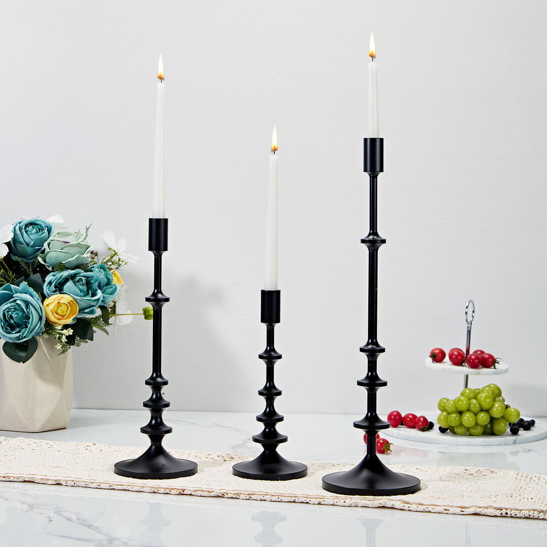 Modern Aluminum Taper Candle Holder with Powdercoated Finish - Elegant Candle Stand for Home Decor, Perfect for Living Room and Dining Room