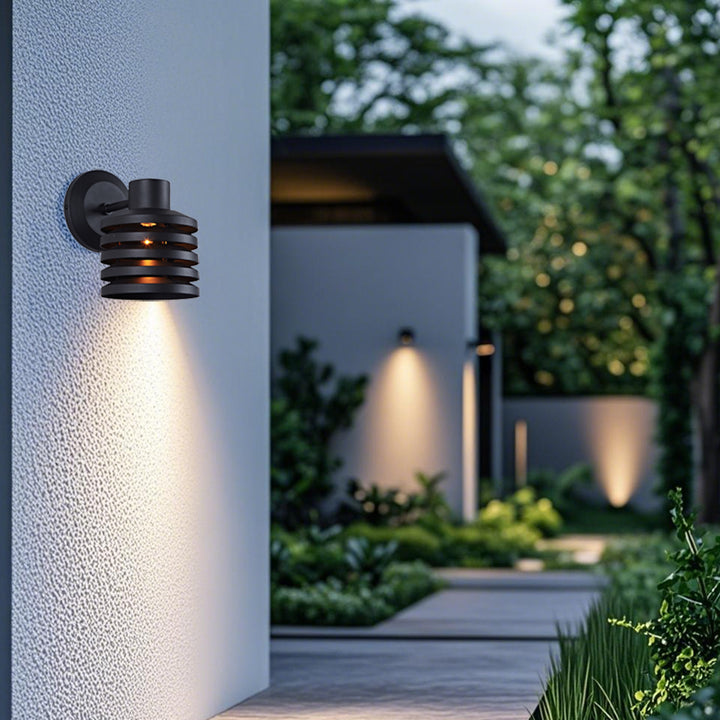 Illuminate Brass Louver Sconce - Adjustable Dimmable Wall Light Fixture-Perfect for the Living Room and Outdoors