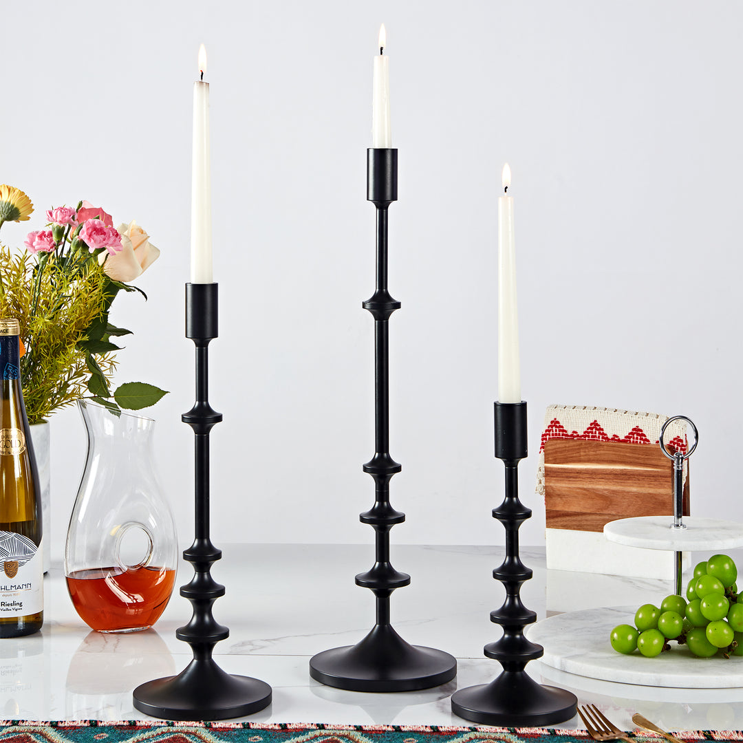 Modern Aluminum Taper Candle Holder with Powdercoated Finish - Elegant Candle Stand for Home Decor, Perfect for Living Room and Dining Room