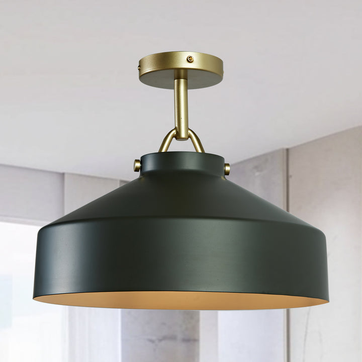 Flexillum Living Room Flush Mount 16" - Sleek Design with Angular Details, Versatile Placement, and Dimmer Switch Compatible - Perfect for Living Room, Ceiling Lamps for Living Room, and Lounge Lights Ceiling