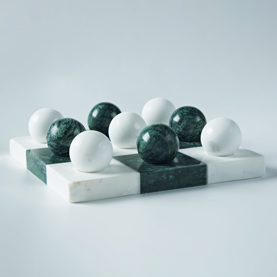 Green Marble Tic Tac Toe Board