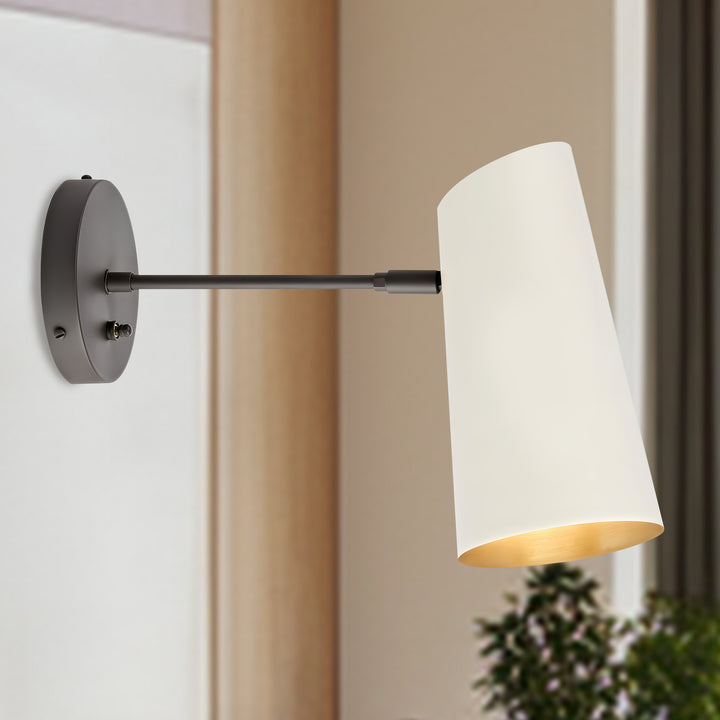 Metal Medium Streamline Glow Sconce - Articulating Brass Wall Lights for Living Room