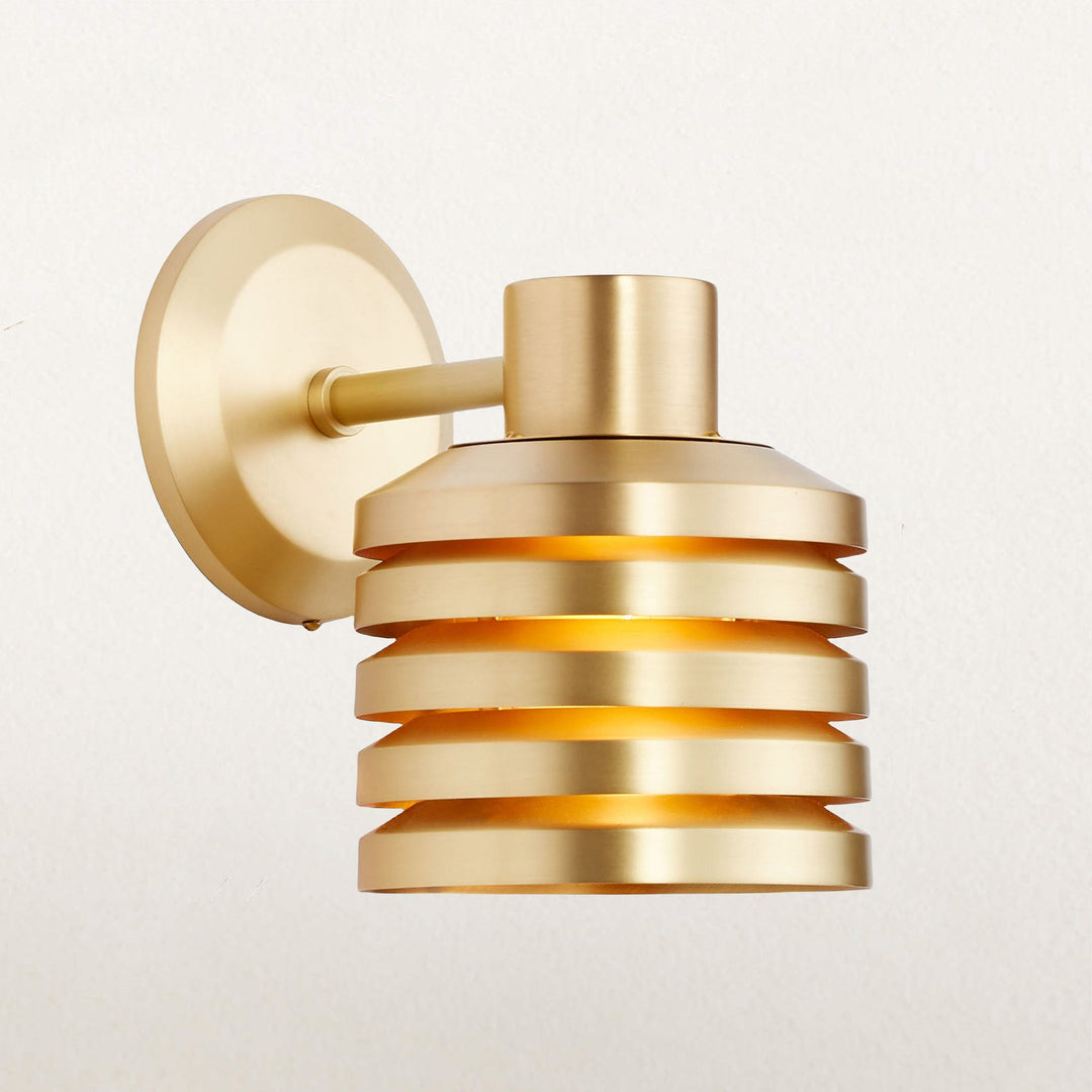 Illuminate Brass Louver Sconce - Adjustable Dimmable Wall Light Fixture-Perfect for the Living Room and Outdoors