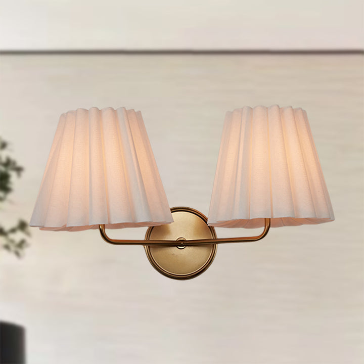 Modern Brass Double Sconce for Transitional Decor - Hardwired Lighting for Bedrooms, Living Rooms, and Hallways