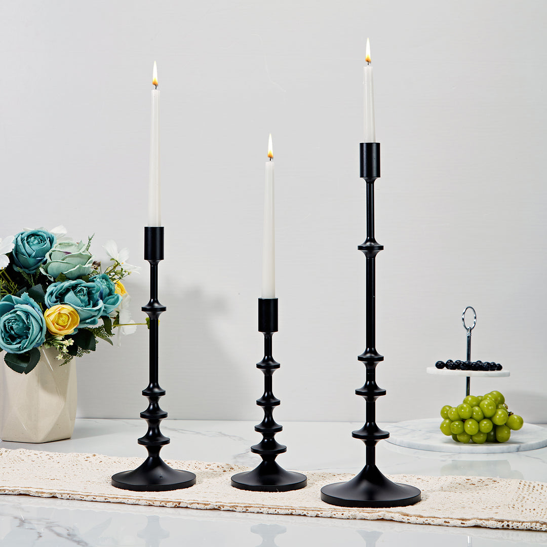 Modern Aluminum Taper Candle Holder with Powdercoated Finish - Elegant Candle Stand for Home Decor, Perfect for Living Room and Dining Room