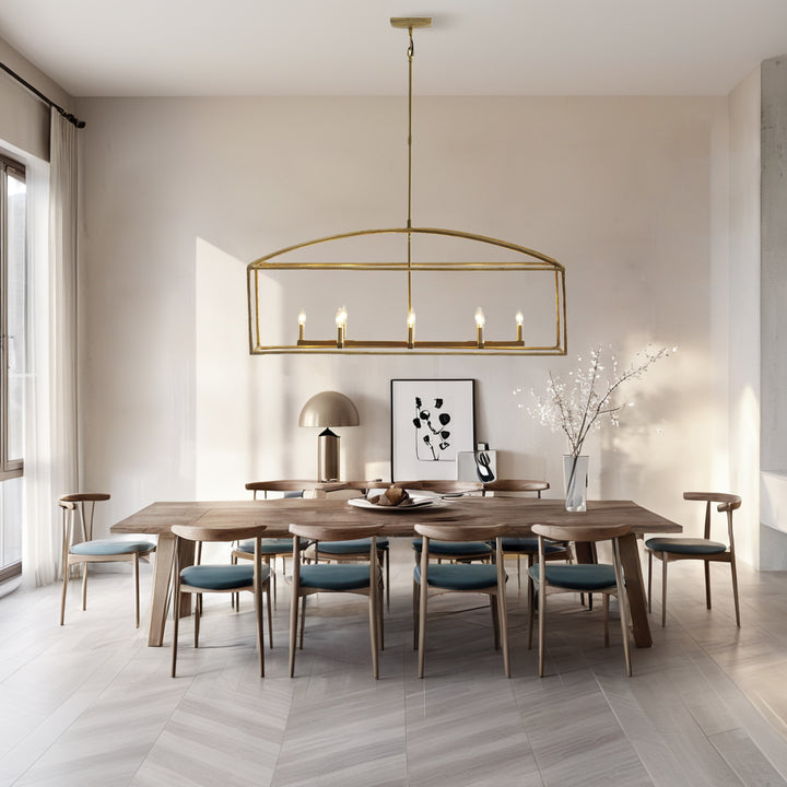 ForgeCurve Dining Chandelier - Modern Hand-Forged Chandelier with Organic Curves Suitable for Dining Room And Living Room