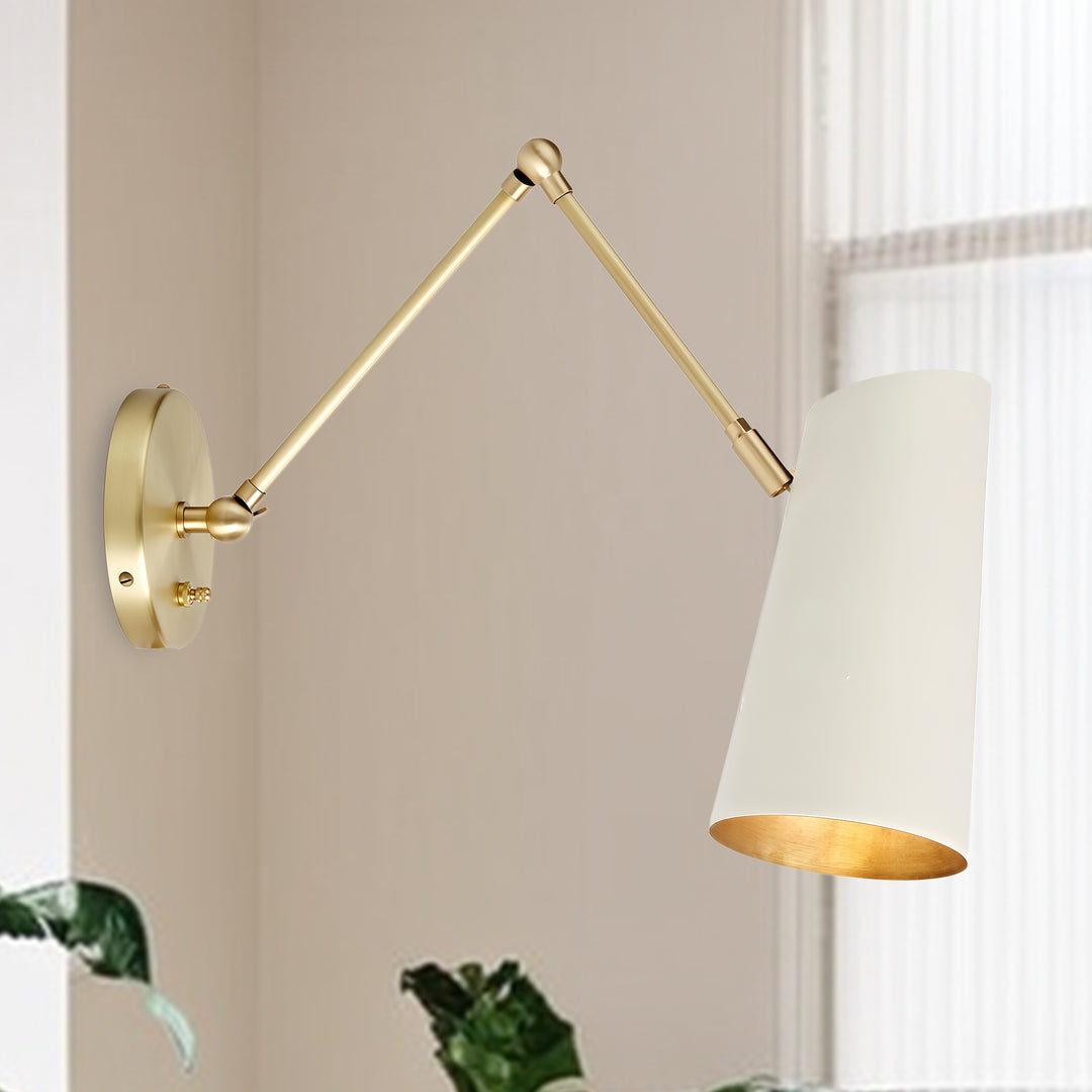 Elegant Articulating Mid-Century Modern Metal Sconce - Stylish and Functional Wall Lights for Living Room