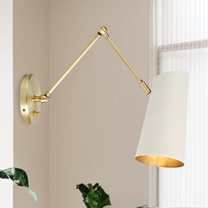 Elegant Articulating Mid-Century Modern Metal Sconce - Stylish and Functional Wall Lights for Living Room